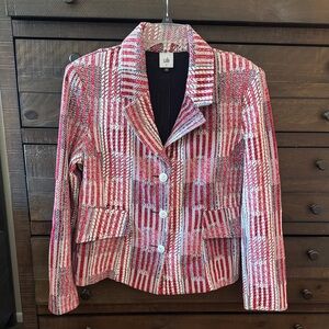 CAbi Style 6028, Spring 2022 Patchwork Blazer - like new condition!